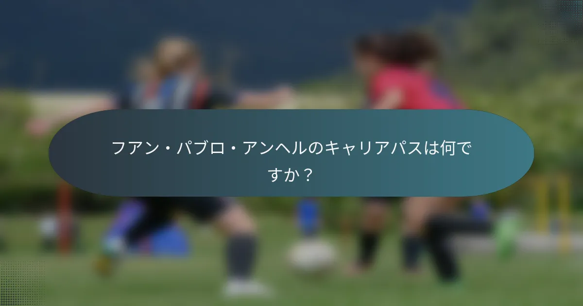 フアン・パブロ・アンヘルのキャリアパスは何ですか？